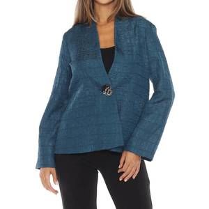 NEW JOSEPH RIBKOFF textured long sleeve relaxed jacket in twilight